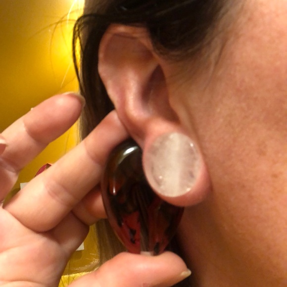 ⭐️16mm 5/8 PLUGS💖CUSTOM PINK/BLACK GAUGES HANGERS - Picture 3 of 5